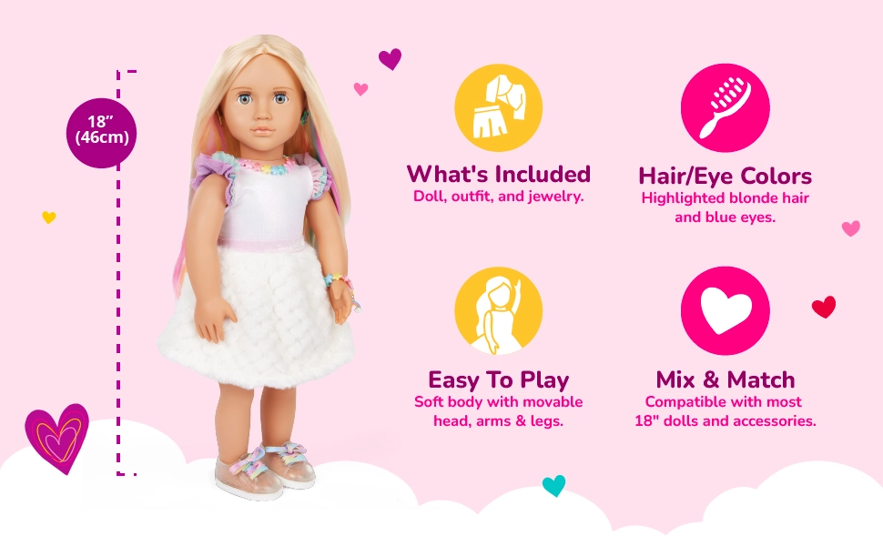 Mariana Jewellery Doll Playset - 18-inch Ages 3+