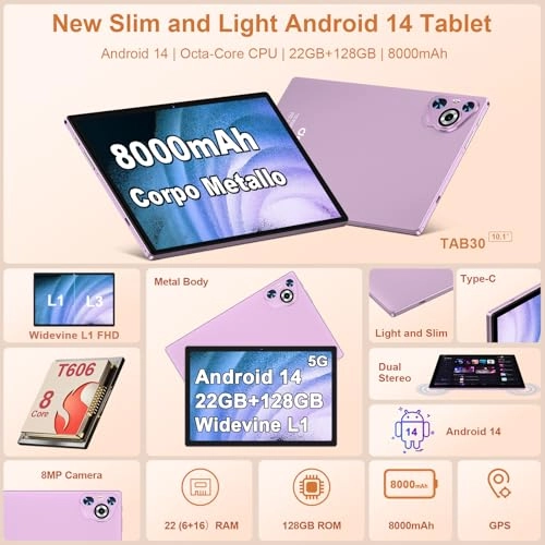 Tablette Tactile - 128GB 10.1"