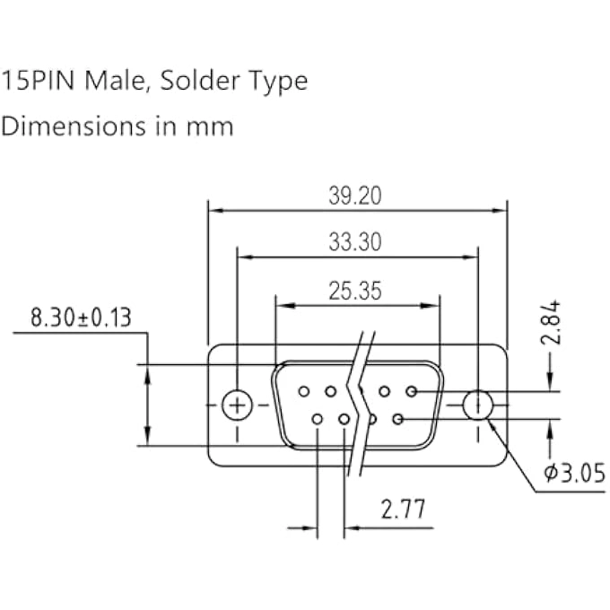 D-SUB EPOXY POTTING PLUG/SOCKET - 2PCS 2 ROW 9PIN/15PIN/25PIN/37PIN