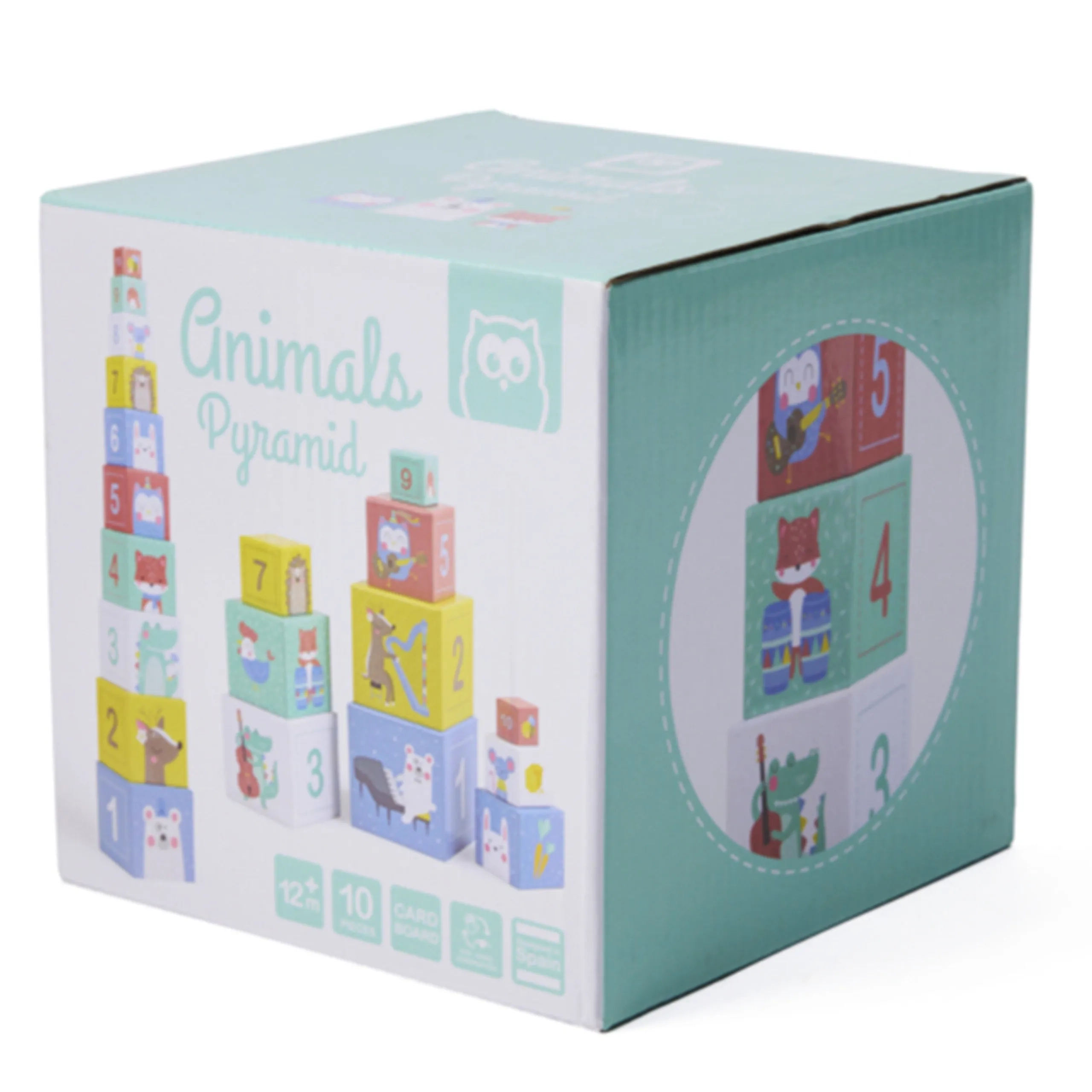 Animals Pyramid Sorting And Stacking Tower - 1+