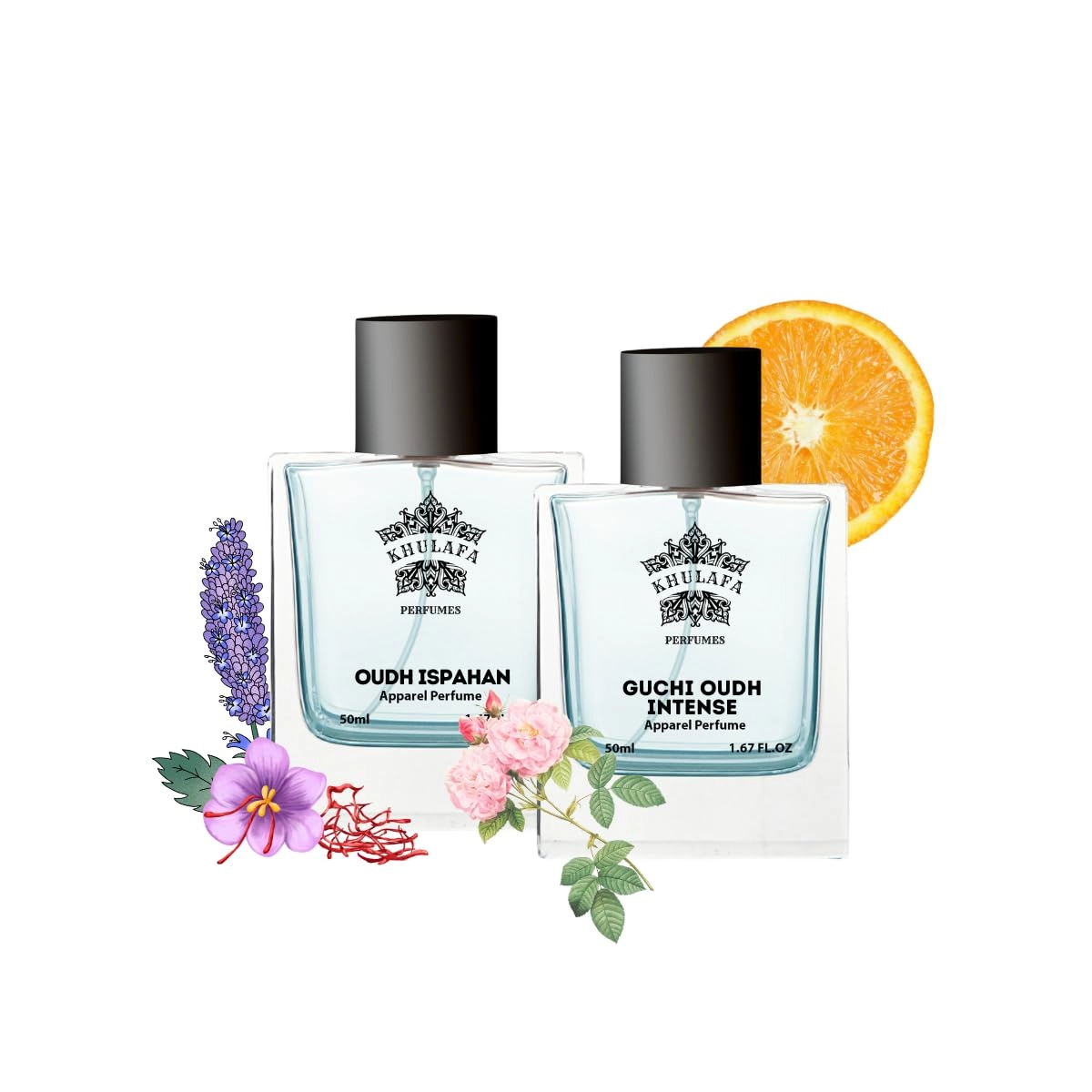 KHULAFA Oudh Ispahan + Guchi Oudh Intense - Perfume Spray 2 piece(s)