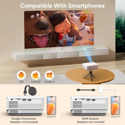 Mini Projektor - 10,000 lumens 1920 x 1080 Pixels