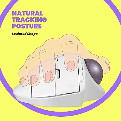 PERIMICE-720 Ergonomic Trackball Mouse - Wireless