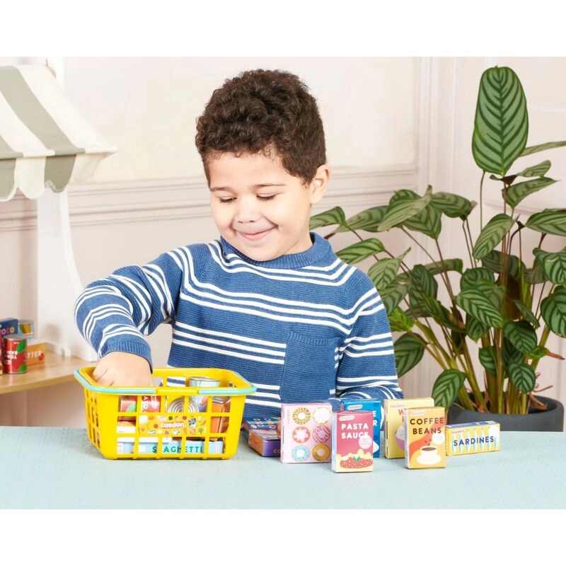Toy Shopping Basket With Food - 20 pcs (62850)