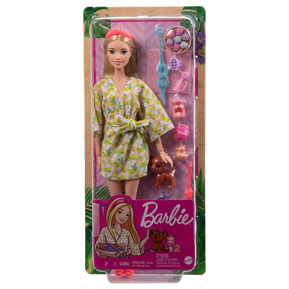 Mattel Barbie Wellness Doll Playset - Blonde Spa Day Ages 3+