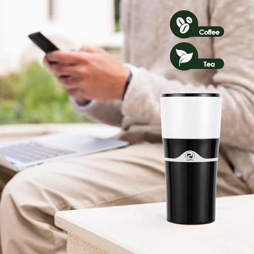 Drip Brew Coffee Maker - 240 milliliters K Cup Capsules & Ground Coffee