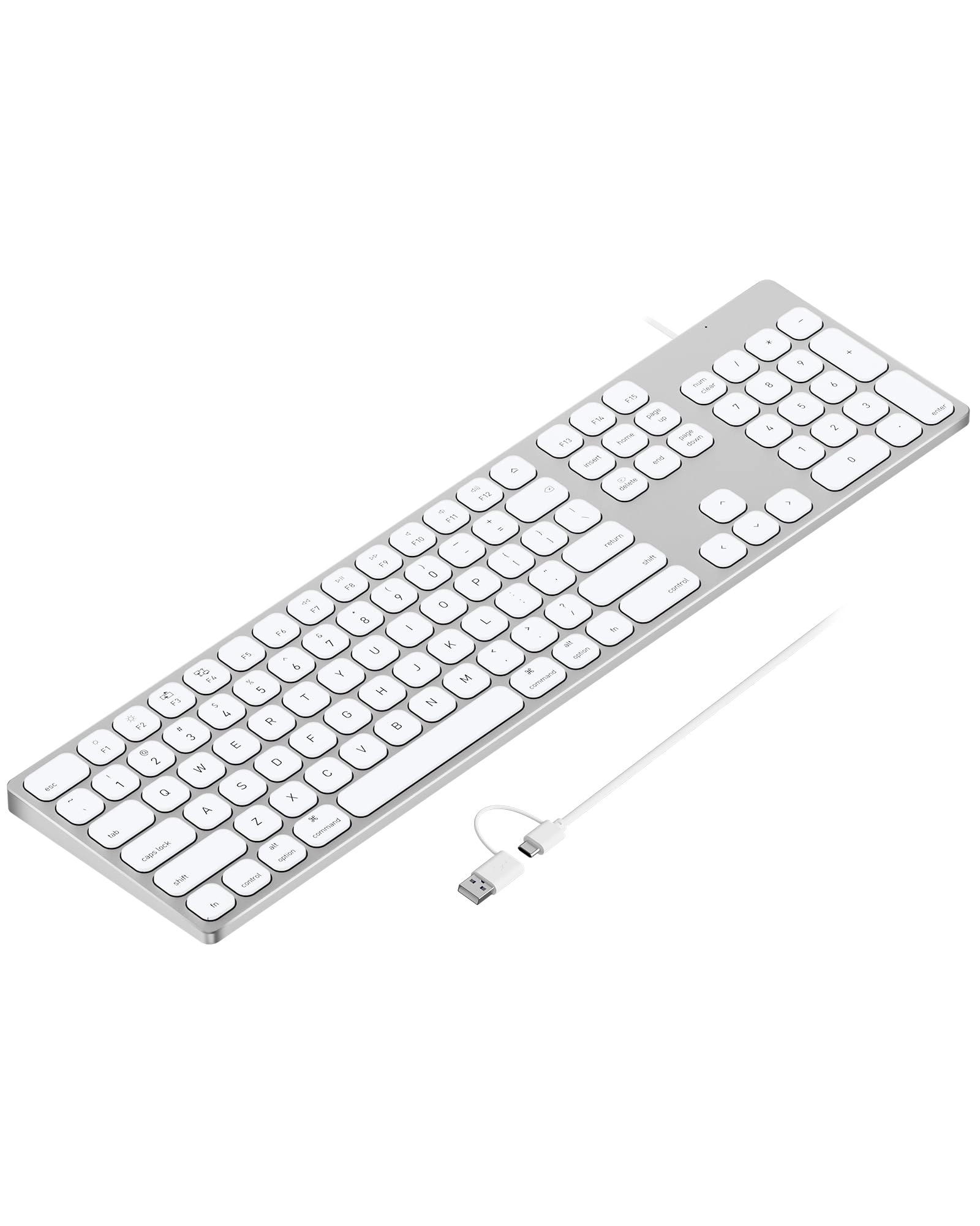 Aluminum USB Wired Keyboard