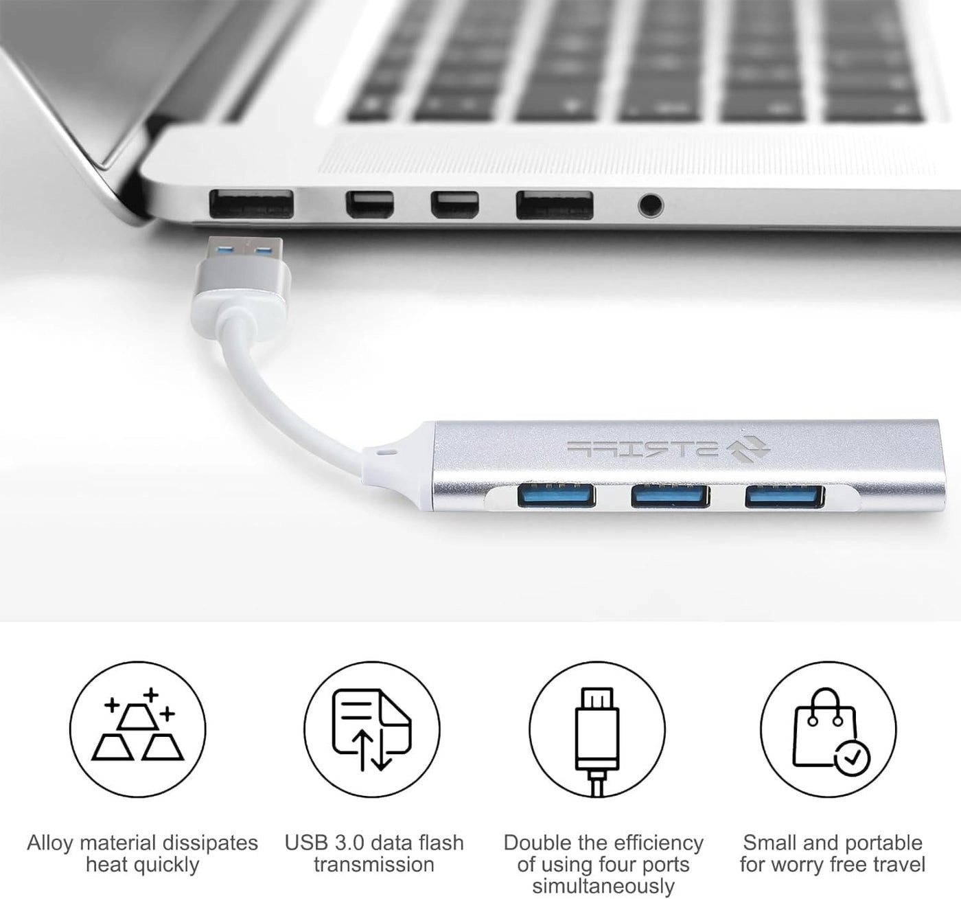 4-in-1 USB Hub - Type-C USB 3.0 4 Ports