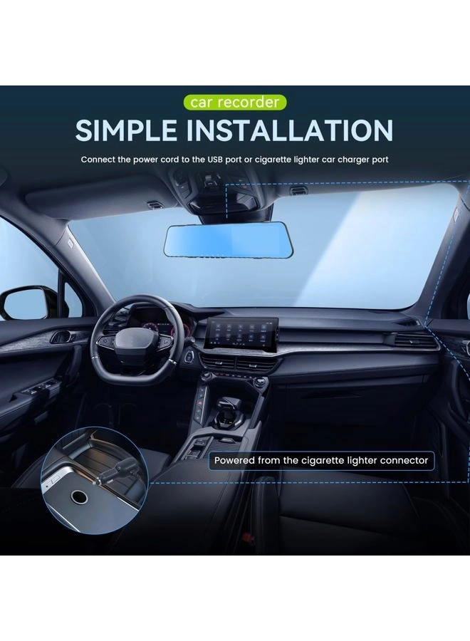 Rearview Mirror Car Recorder - 1080P 480P