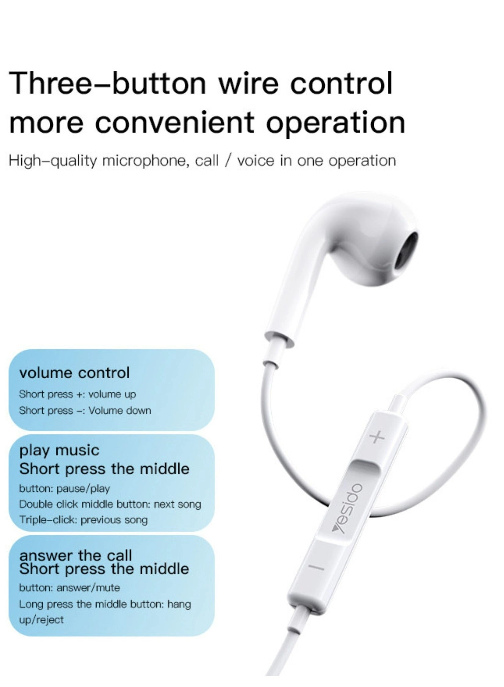 YH36 Wired Headphone