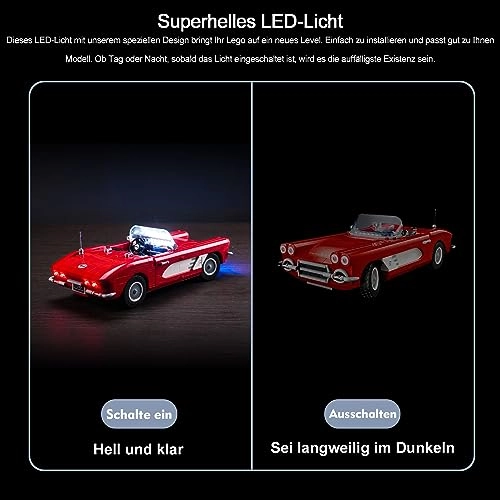 LED Light Set for LEGO 10321 Icons Corvette - Copper 5 Volts