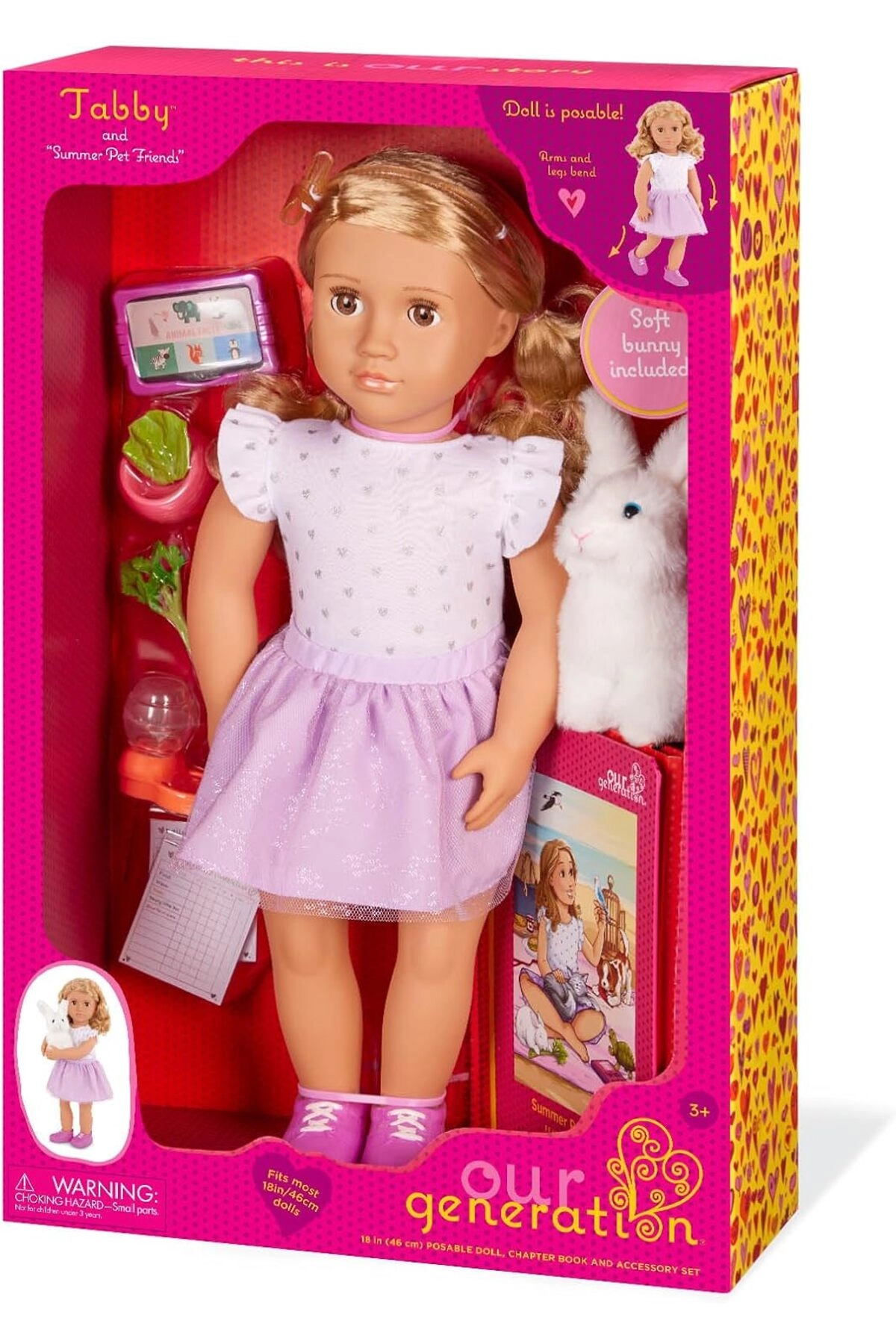 Our Generation Tabby Deluxe Pet Lover Doll - 18-inch With Book Ages 3+
