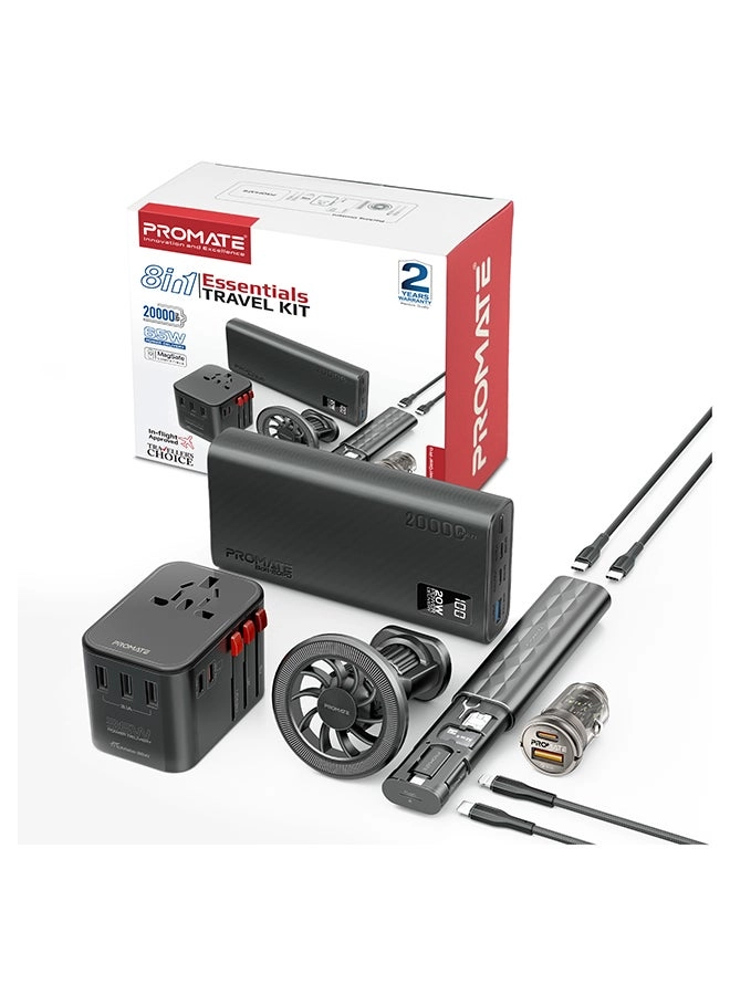 Promate Bolt-20PD - 20000mAh + TripMate-36W - 36W + TransDrive-65W - 65W + ClipMount + XCord-Ci + XCord-CC + PERK