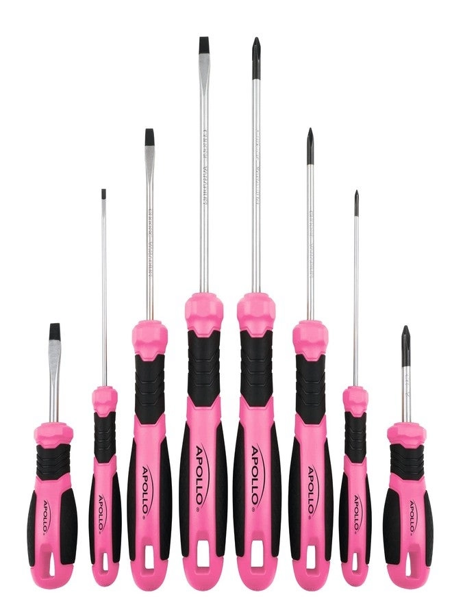 Apollo Essential Magnetic Slotted and Phillips Screwdriver Set (8 Pcs)