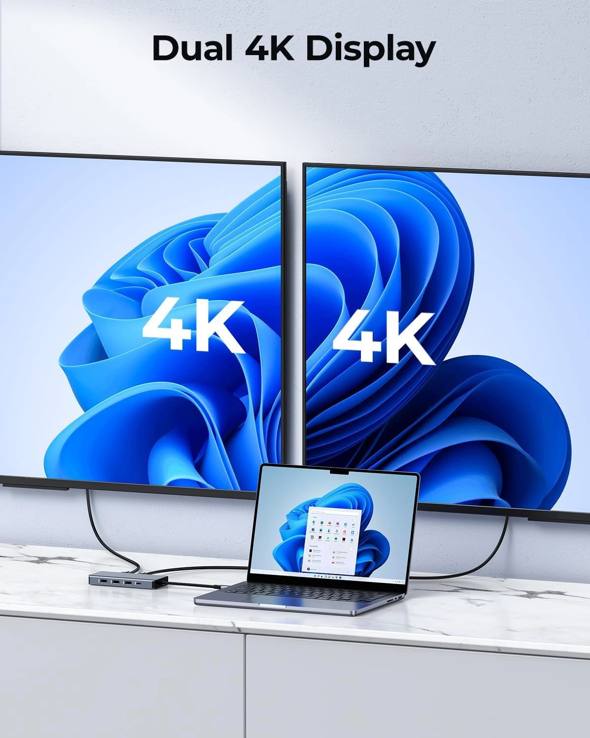 USB C Docking Station - 8 in 1 4K HDMI+DP+VGA