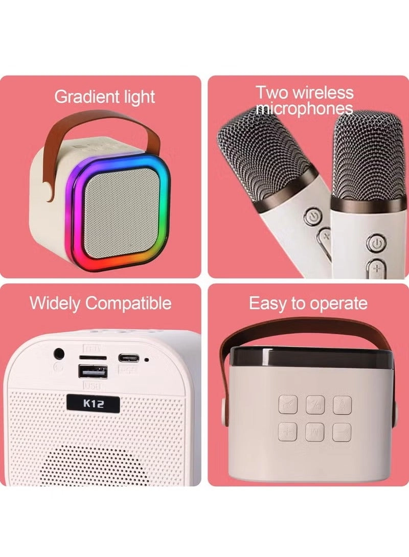 Karaoke Machine - 2 Wireless Microphones 10W