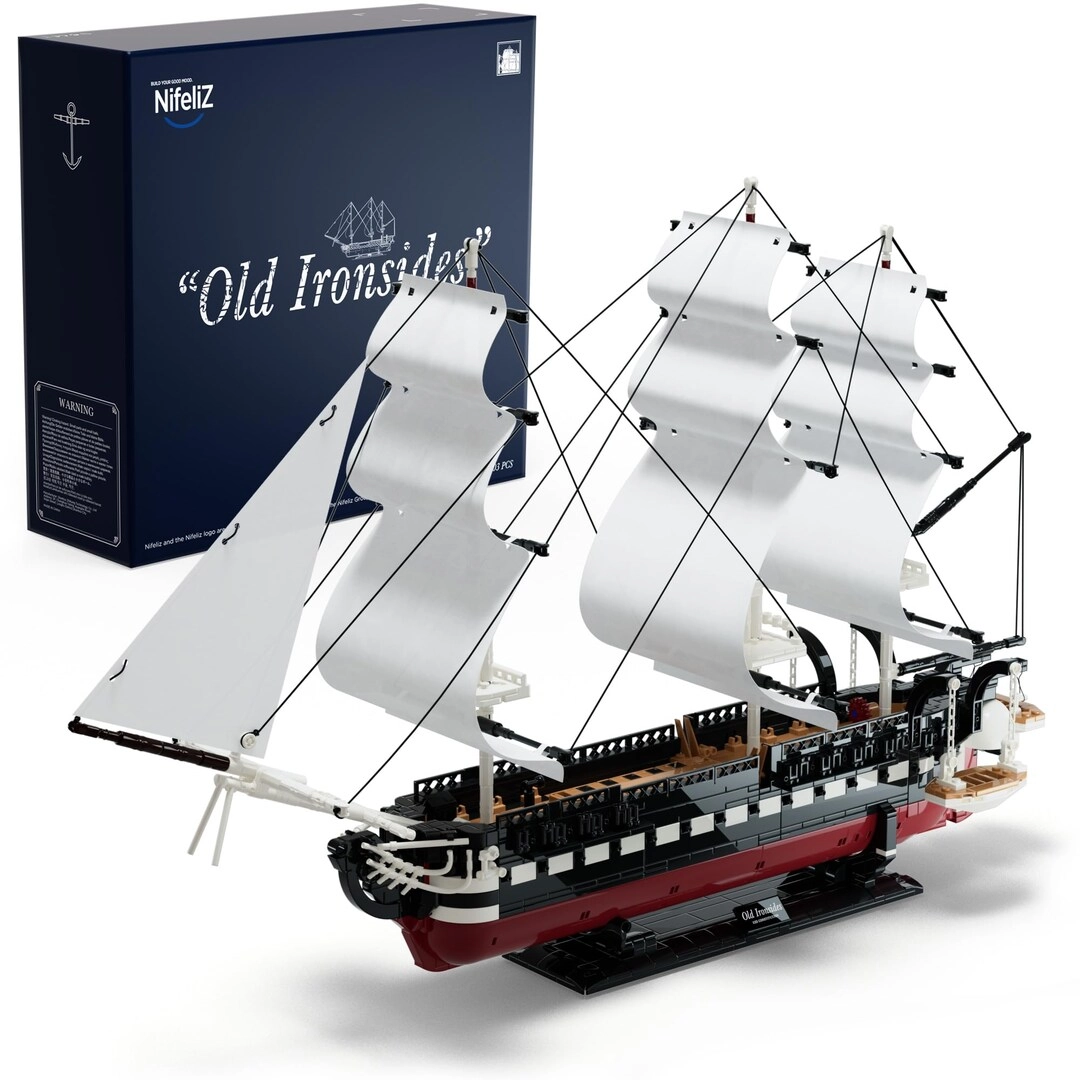 Nifeliz Old Ironsides - Collectible Navy Ship Replica Display Base