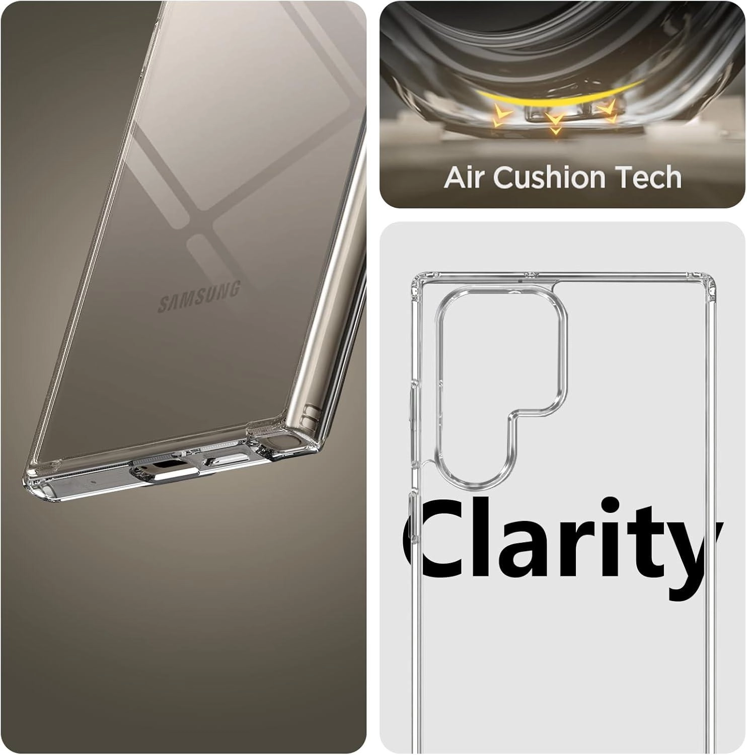 Crystal Clear Transparent Back Case for Samsung Galaxy S24 Ultra