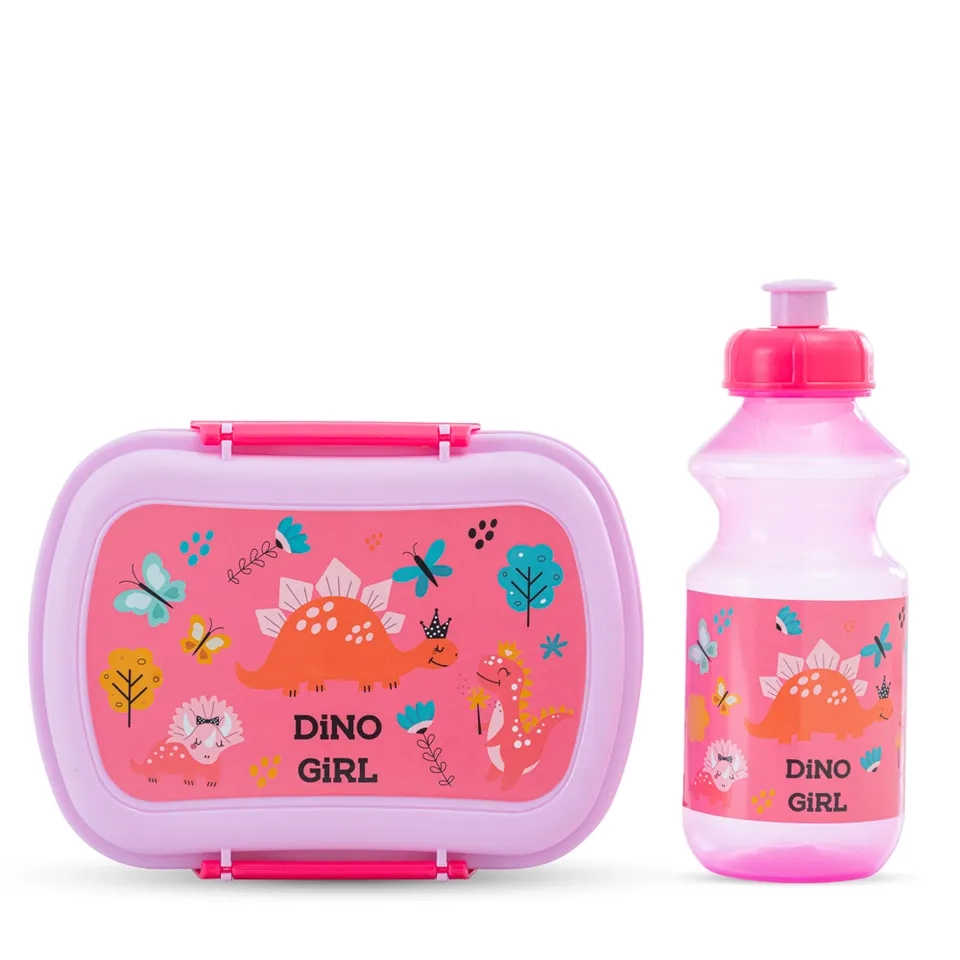 Lunch Bag - Dinosaurs + Lunch Box - 750 ml + Water Bottle - 450ml