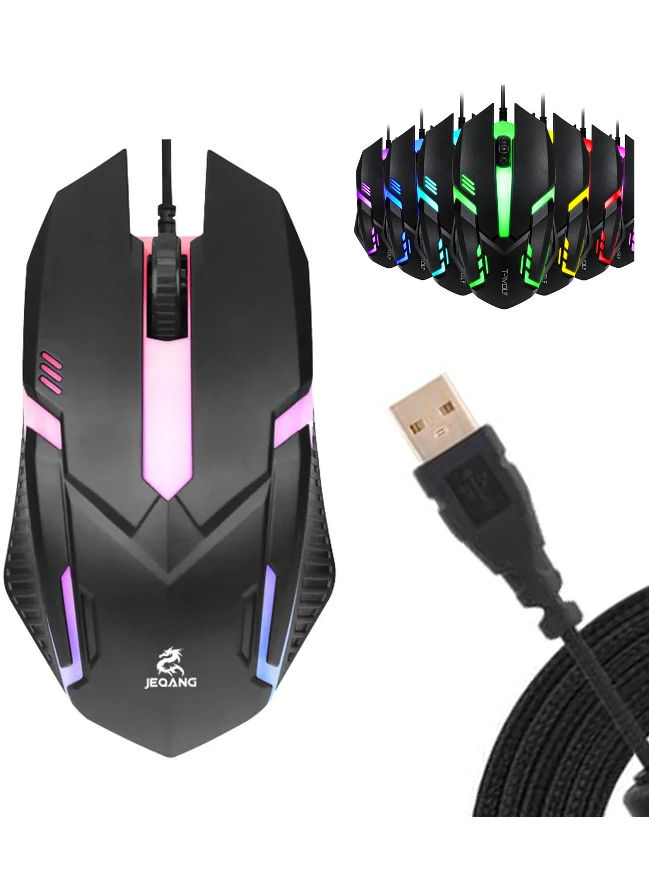 JEQANG RGB Wired Gaming Mouse - USB