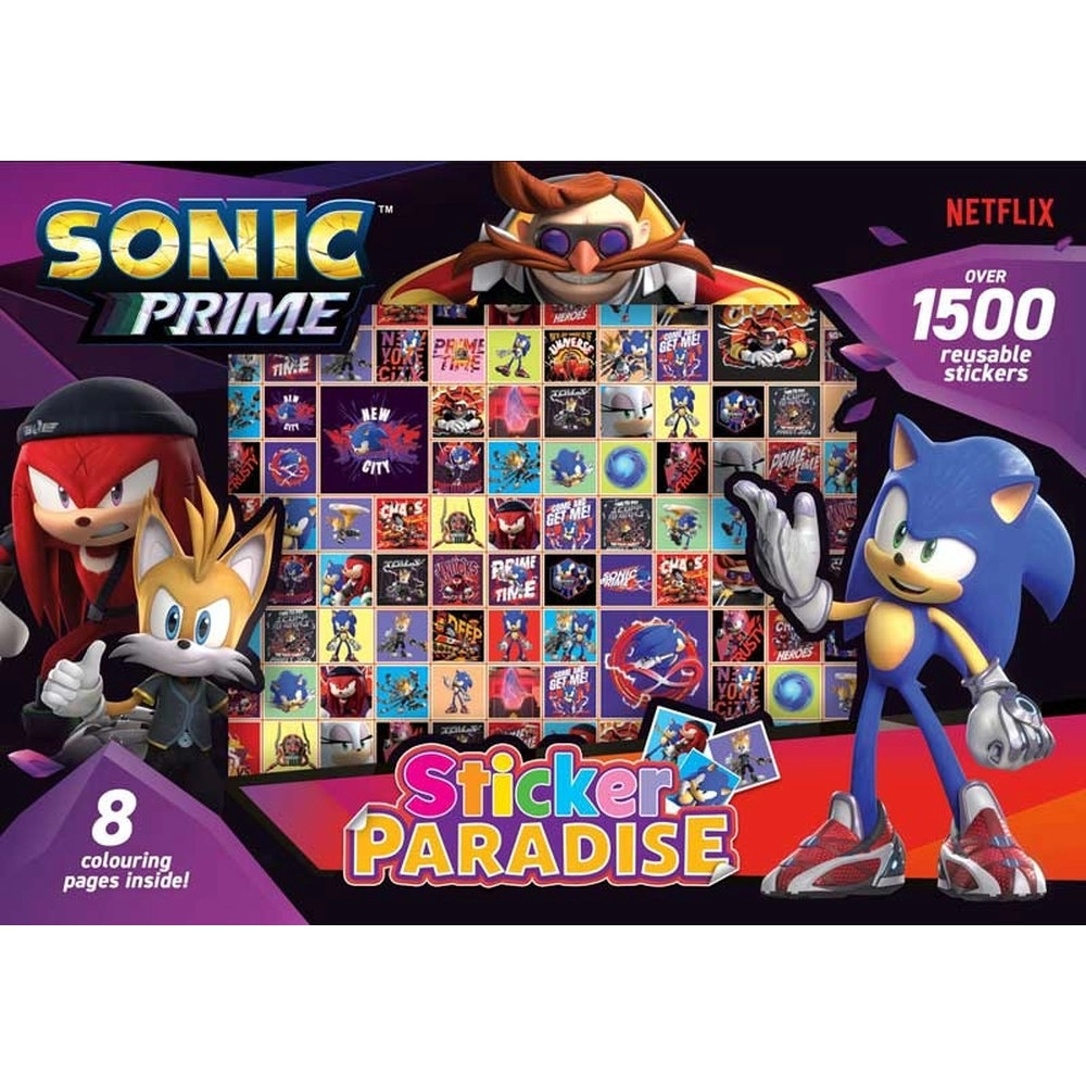ALLIGATOR BOOKS LTD UK Sonic Prime Activity Sticker Book Reusable 1500 pcs