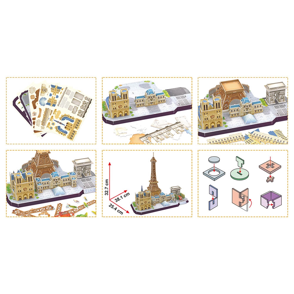 City Line Paris 3D Puzzle (ALGT-MC254H) - 114 pcs