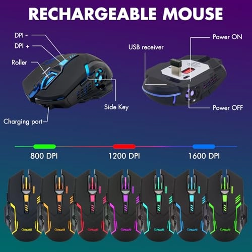 Gaming Wireless Keyboard and Mouse - Wired/Wireless