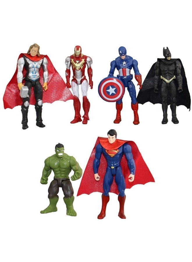 Marvel Superhero Action Figure Set - 3+ 6-Piece