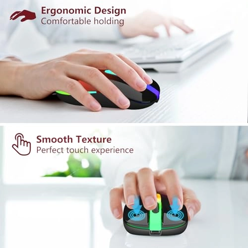 LED Slim Rechargeable Mouse - Wireless
