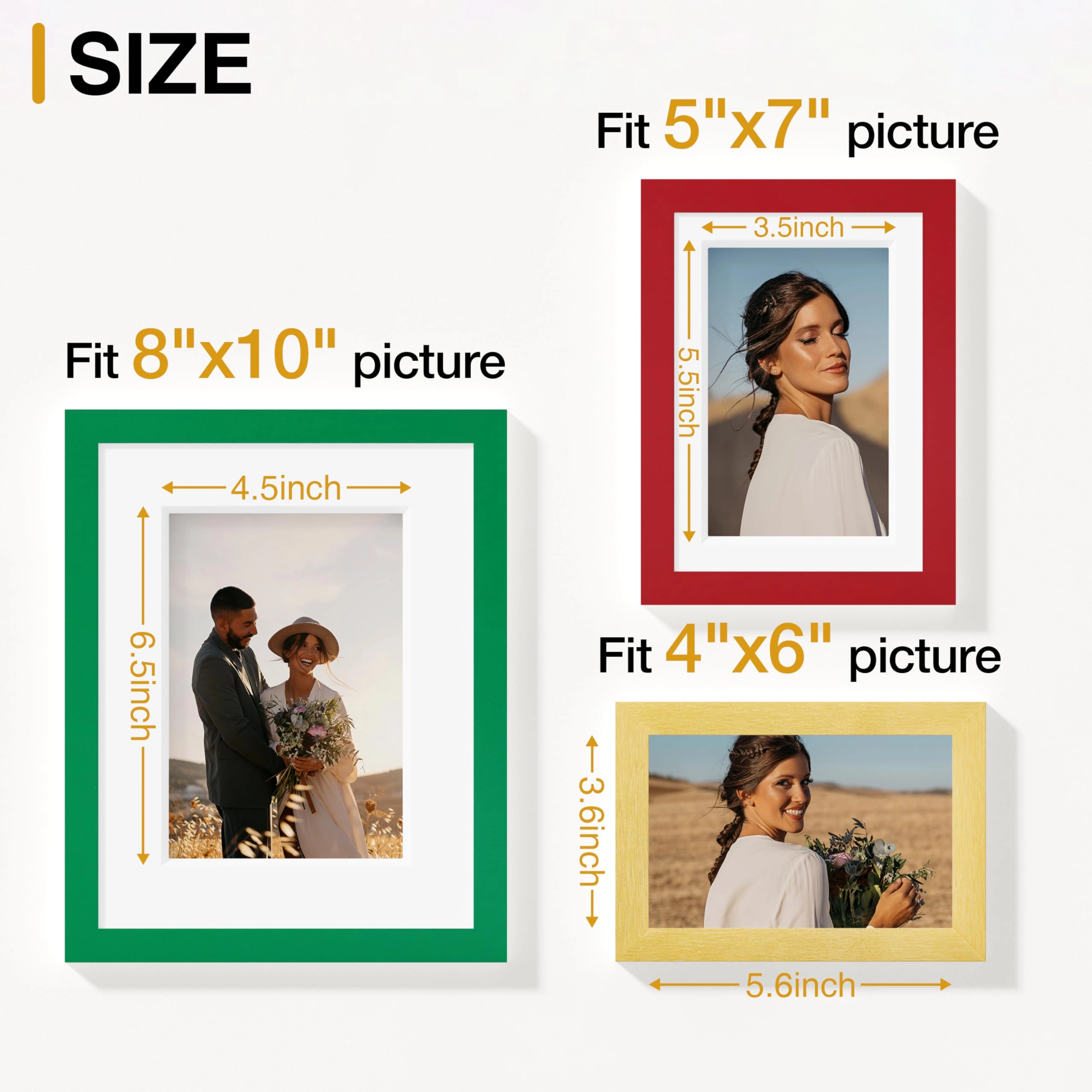 Picture Frames Set - 10 Pack Rustic Grey