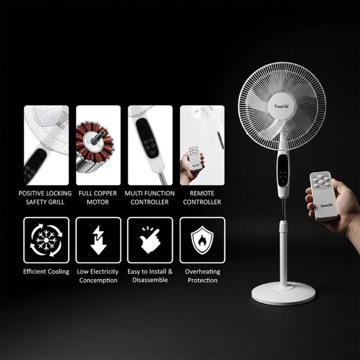 NL-FN-1744R - 16-Inch Stand Fan Remote Control