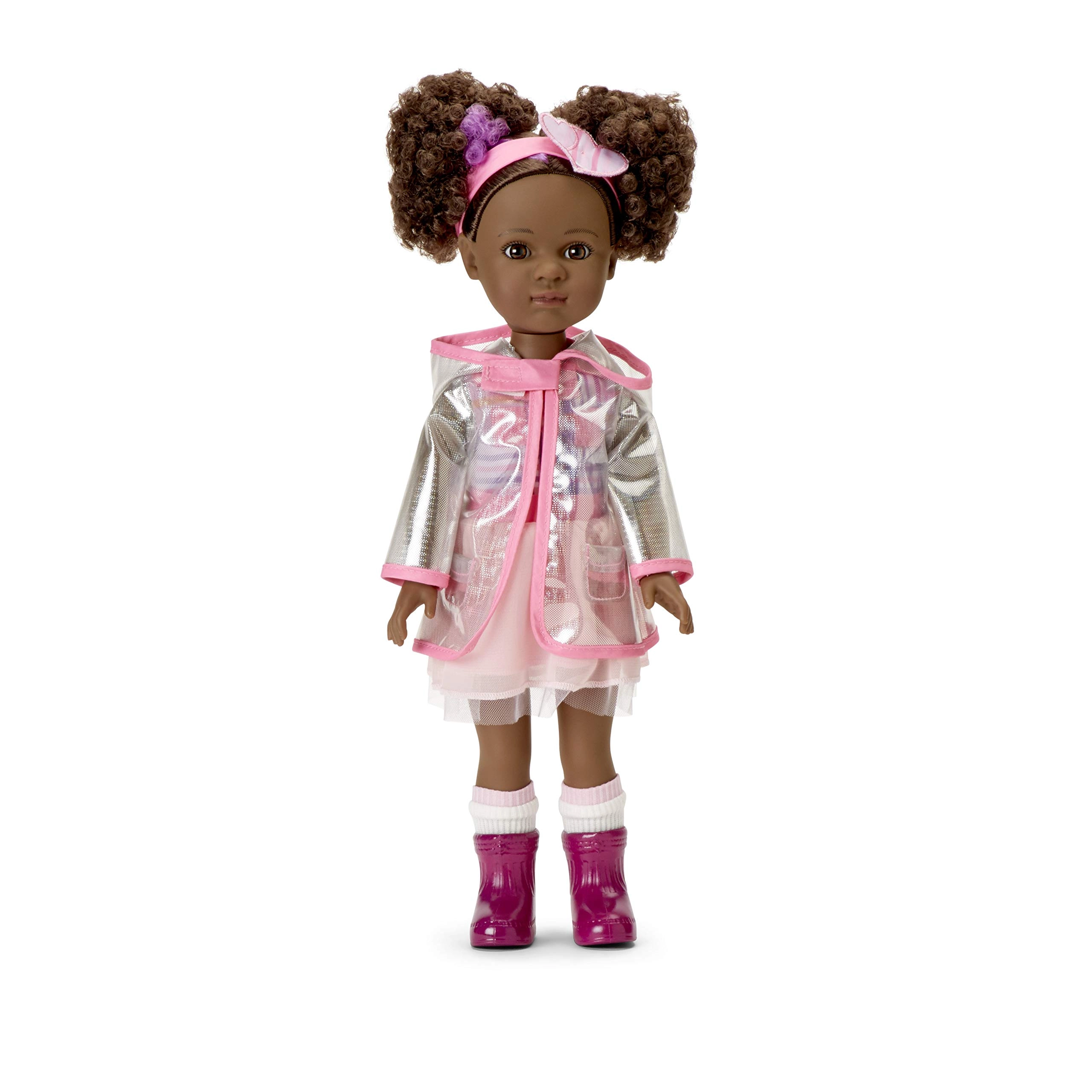 Madame Alexander Zola Doll - 14" Plastic Dark Skin Brunette with Purple Highlight Dark Brown Eyes Ages 3+