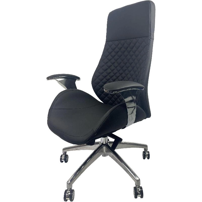 Executive Chair - Black PU Leather in Plastic Frame