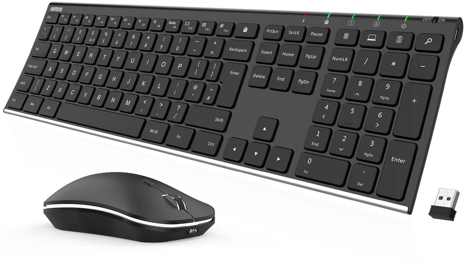 Arteck HW192 + MW162 - QWERTY Wireless