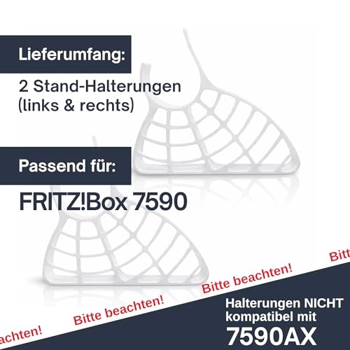 Stand brackets for Fritz!Box 7590 - Improved air circulation White