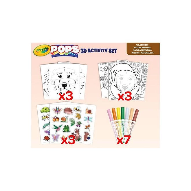 Pops Super 3D Activity Set - 18 washable markers