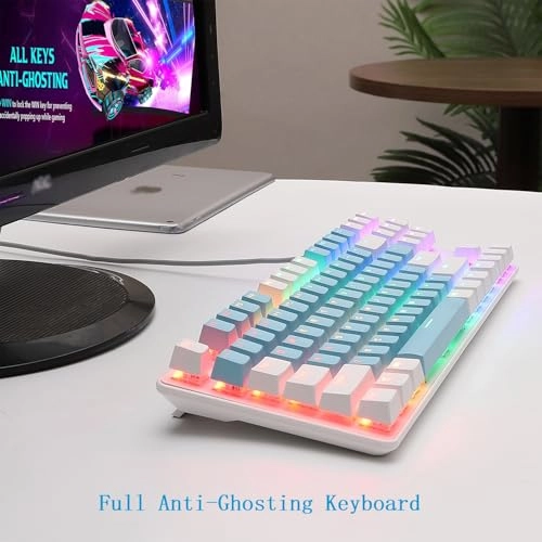 5-Color LED 87 Keys Mechanical Keyboard - Wired