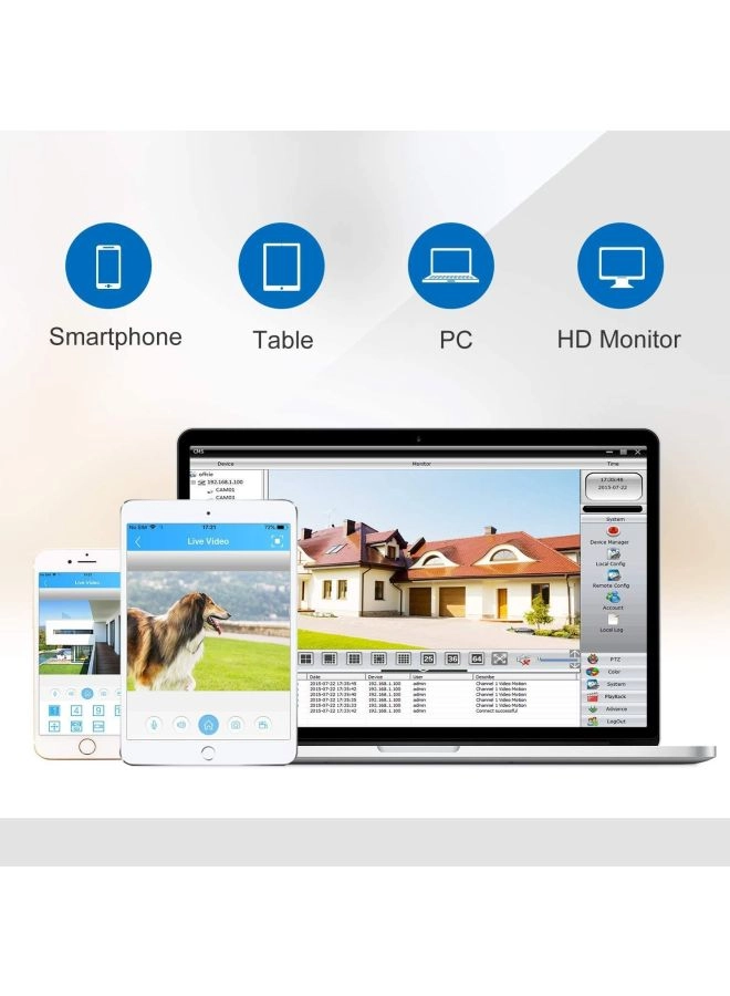 8CH-Wifi-NVR + Bullet Camera - 8 8 channels 2 MP