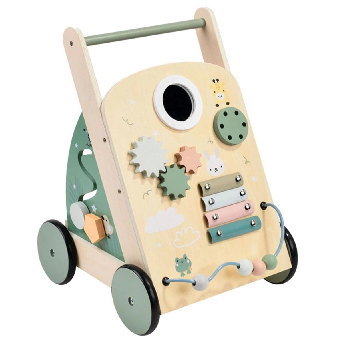 Enzo Wooden Baby Walker - 5-in-1 Activity Center