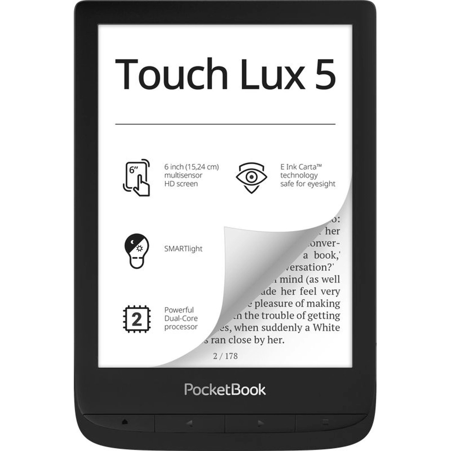 PocketBook Touch Lux 5 - 6-inch 8GB