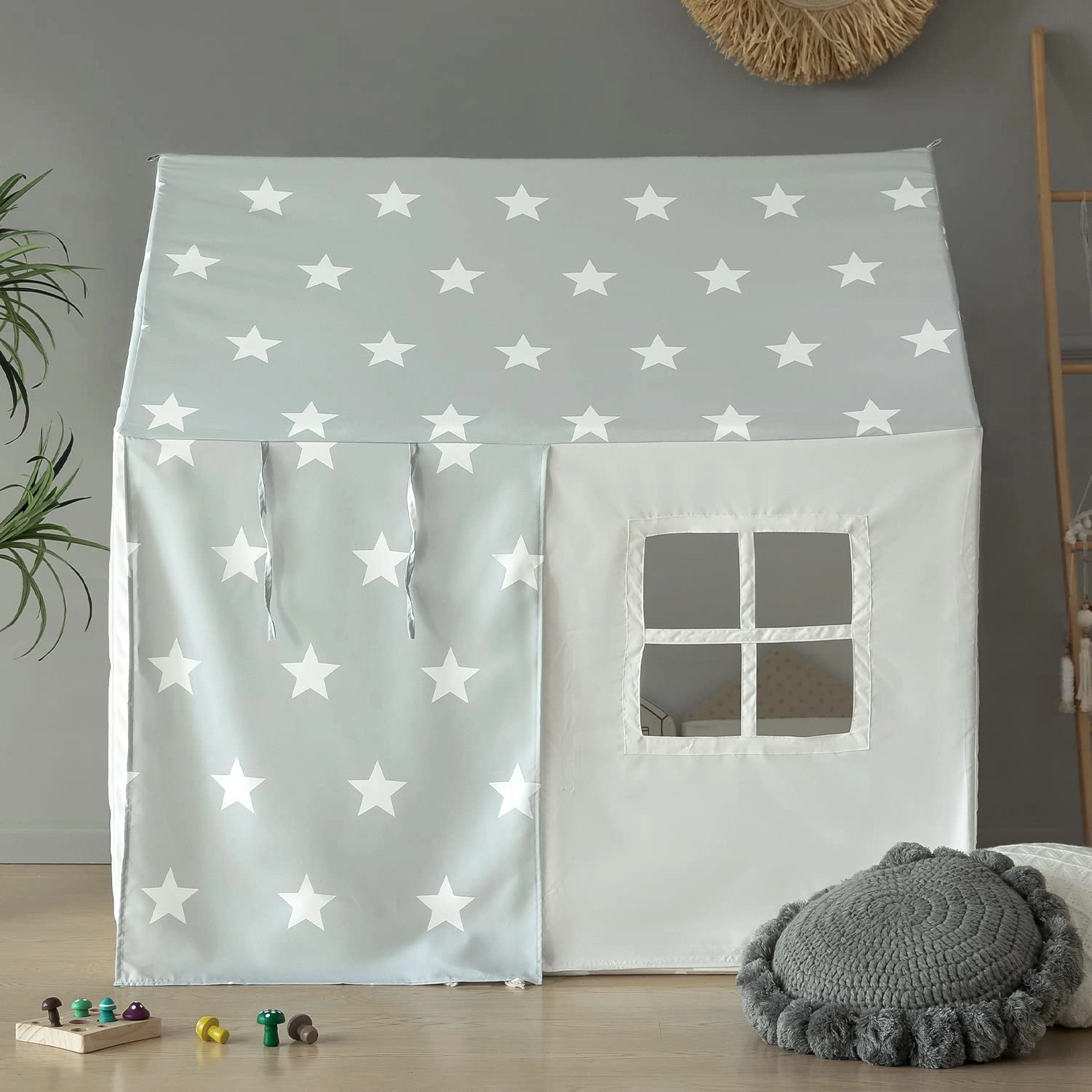 Play Tent - 49.5*35.5*49.5 inch Grey Star