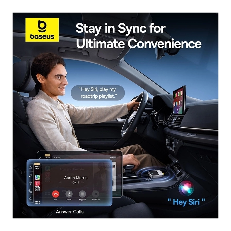 SafeJourney - Wireless CarPlay Adapter Space Grey