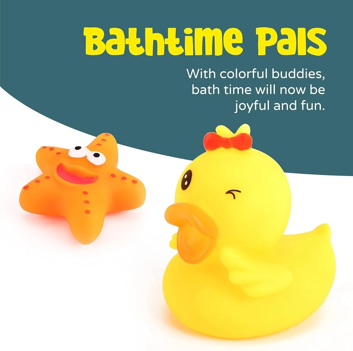 Mini Bath Tub Toy - Yellow 5 Pieces