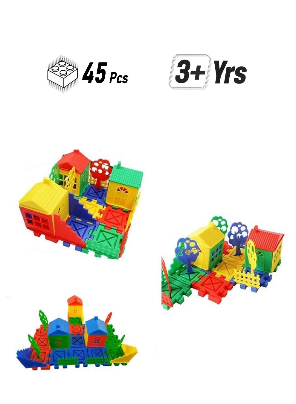 House Building Blocks - Construction 45 pcs