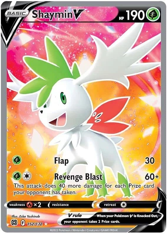 Pokémon Pokemon Shaymin V 152/172 - English + Toploader