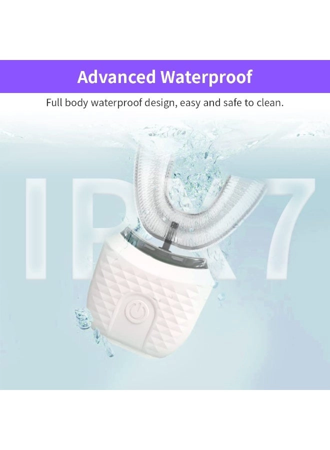 U-Shaped Ultrasonic Electric Toothbrush - 360° Automatic Mouth Cleaning Rechargeable IPX7 Waterproof