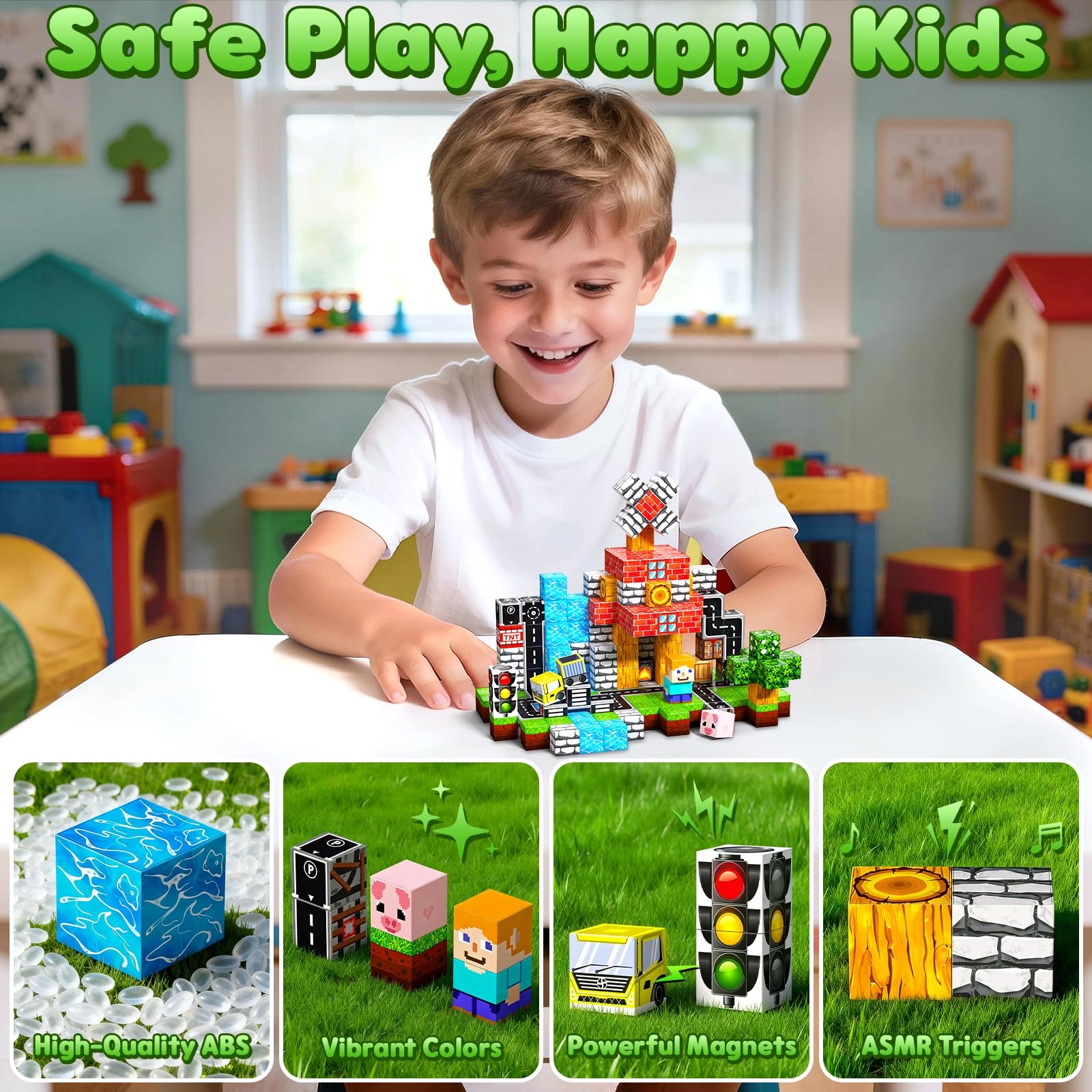 Magnetic Blocks - 100 pcs