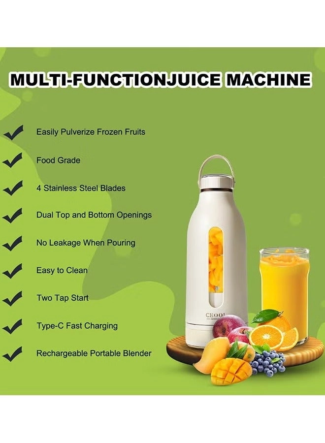 Personal Blender - Portable USB Rechargeable 4-Blade