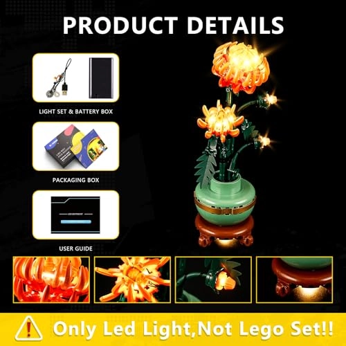 Light Kit for LEGO 10368 Chrysanthemum - Plastic 1