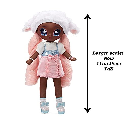 Lila Lamb Teens Fashion Doll - 11" Soft Fabric Pink Hair